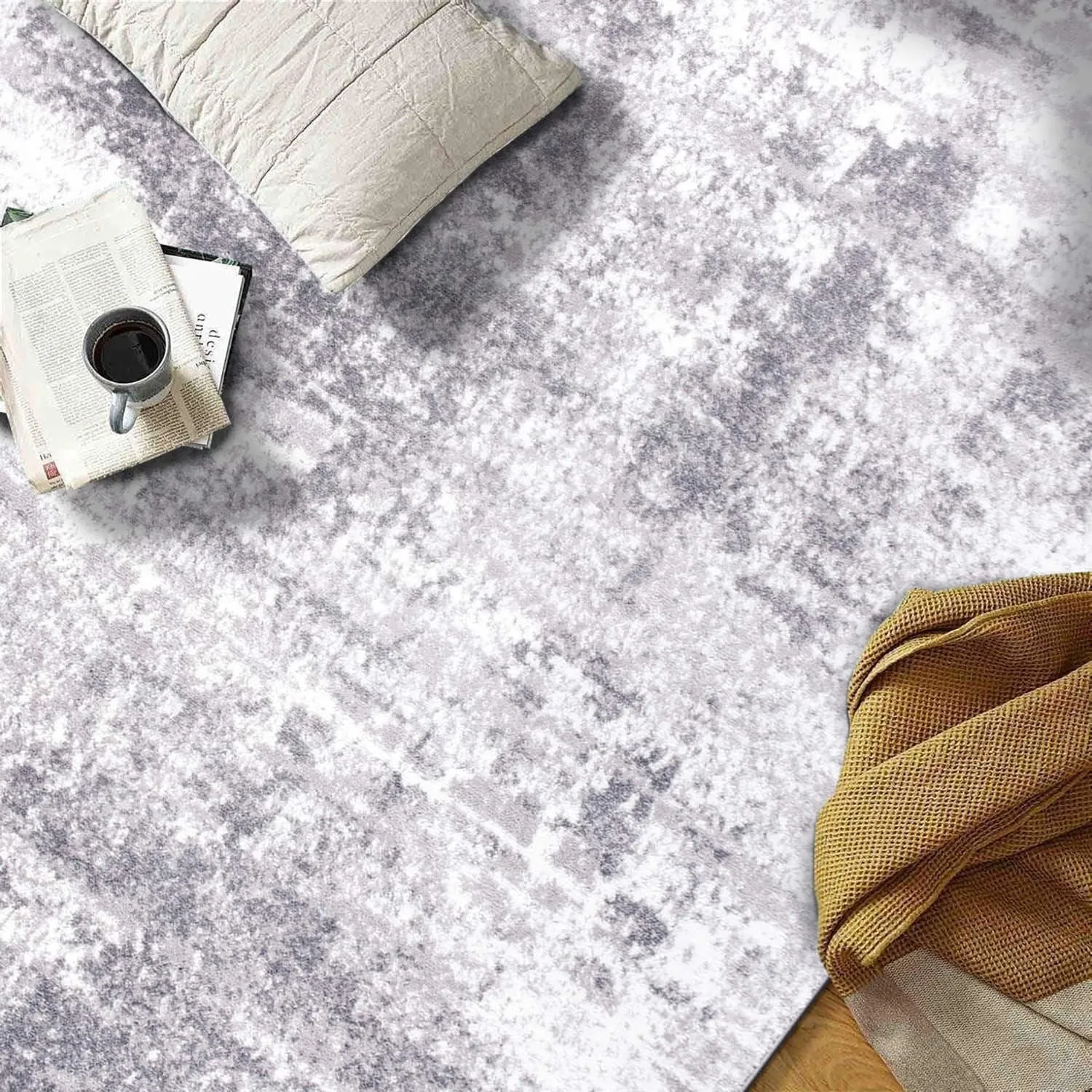 World Rug Gallery Distressed Abstract Area Rug