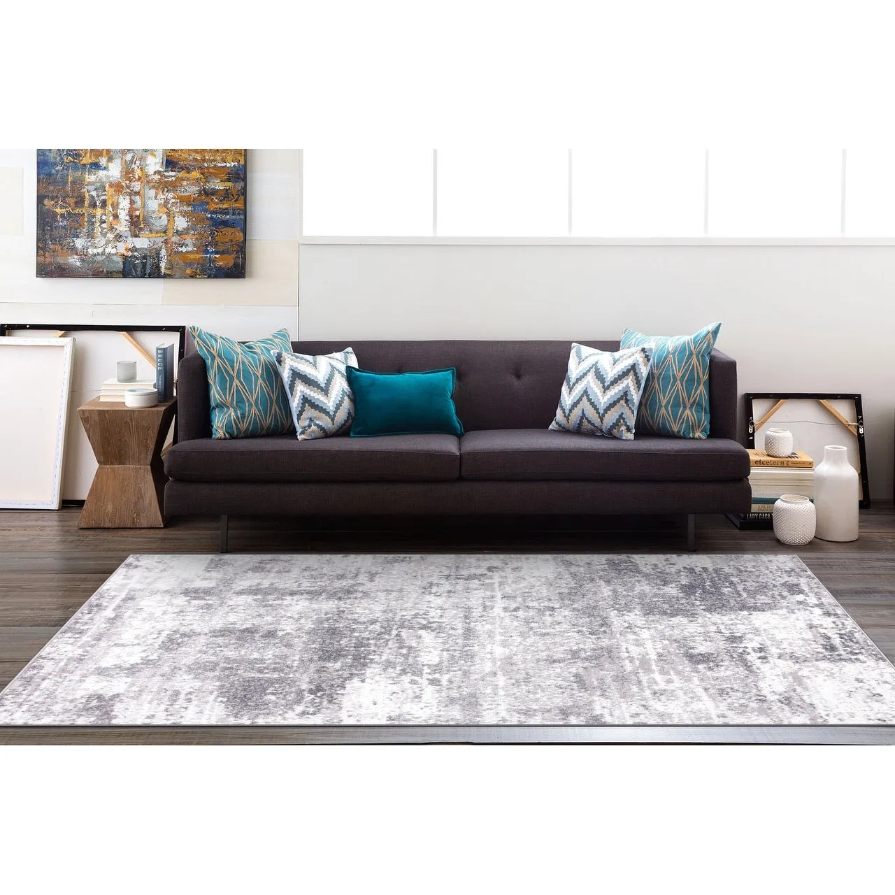World Rug Gallery Distressed Abstract Area Rug