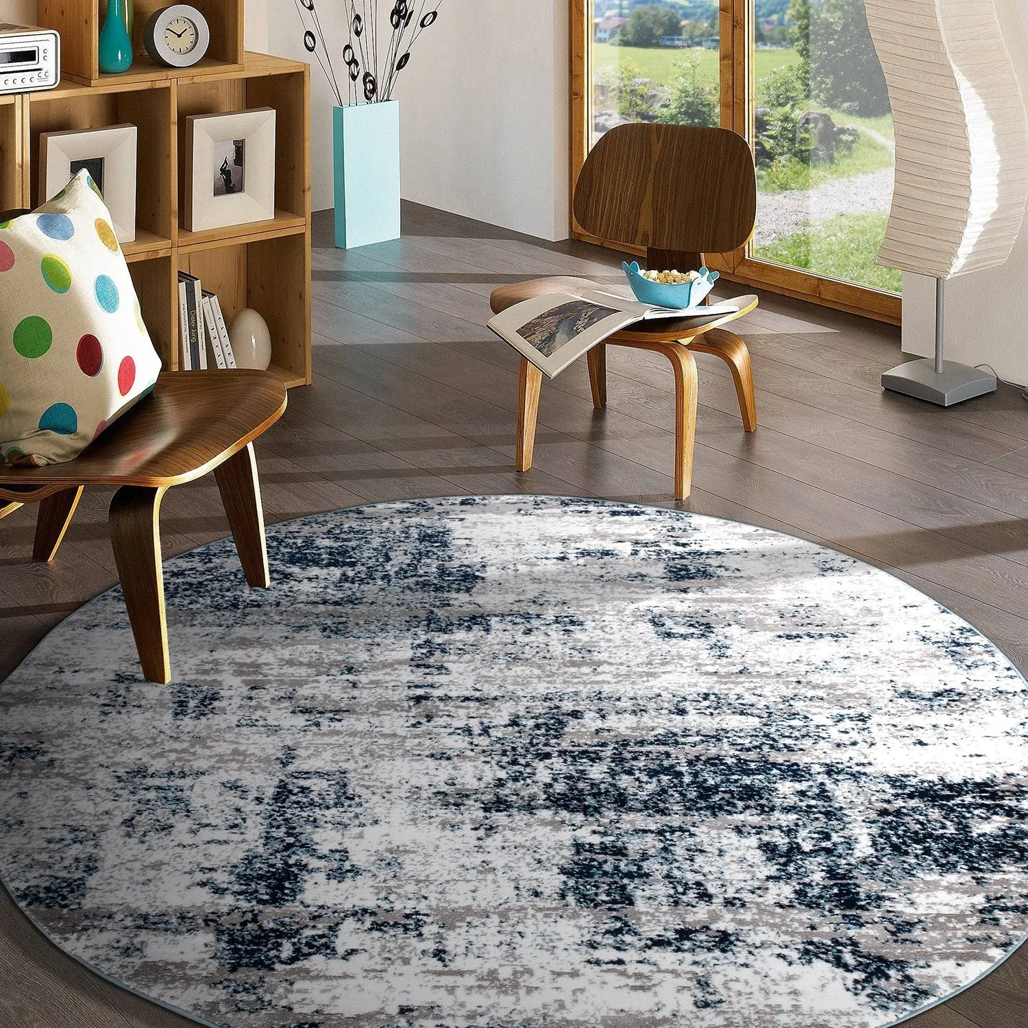 World Rug Gallery Distressed Abstract Area Rug