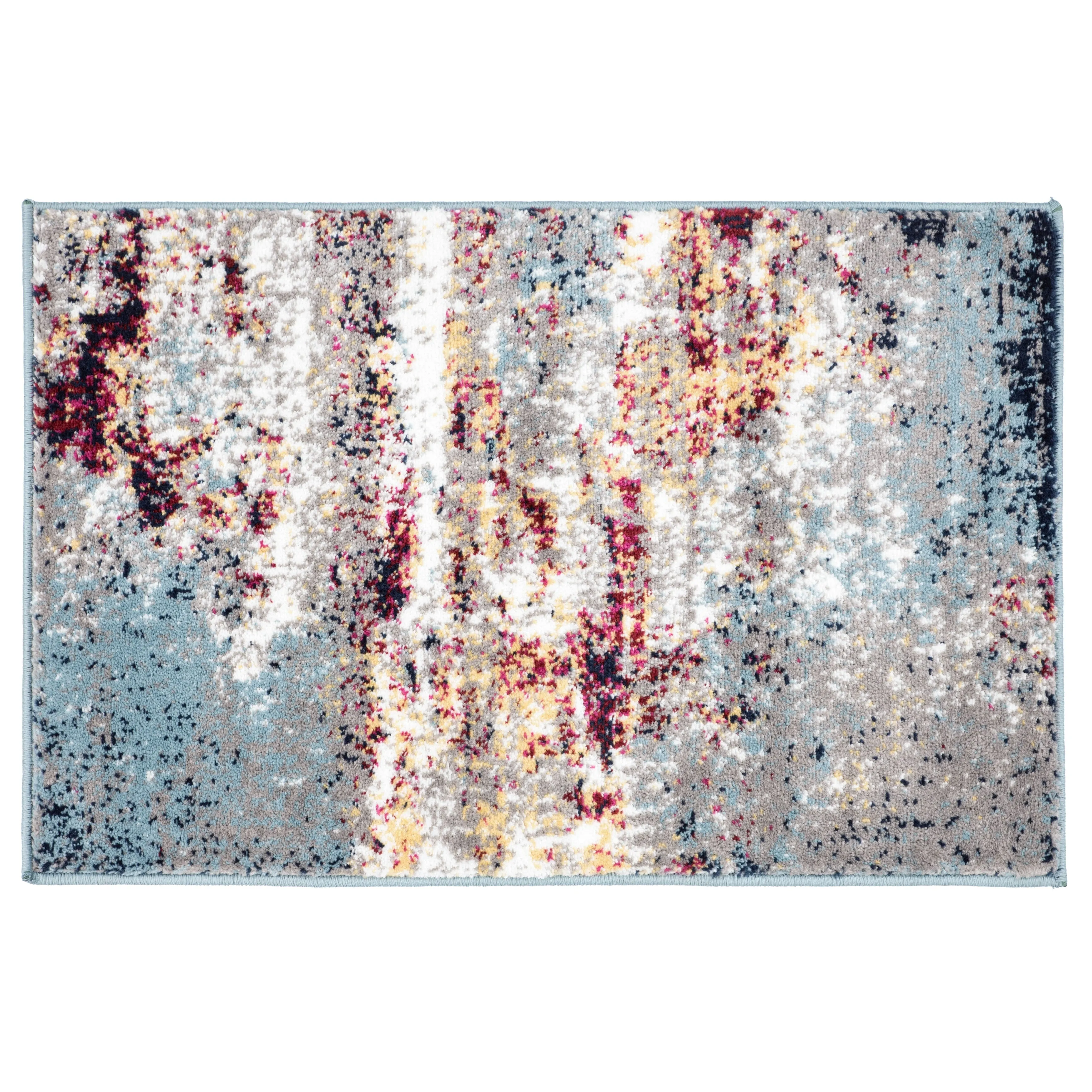 World Rug Gallery Distressed Abstract Watercolor Area Rug