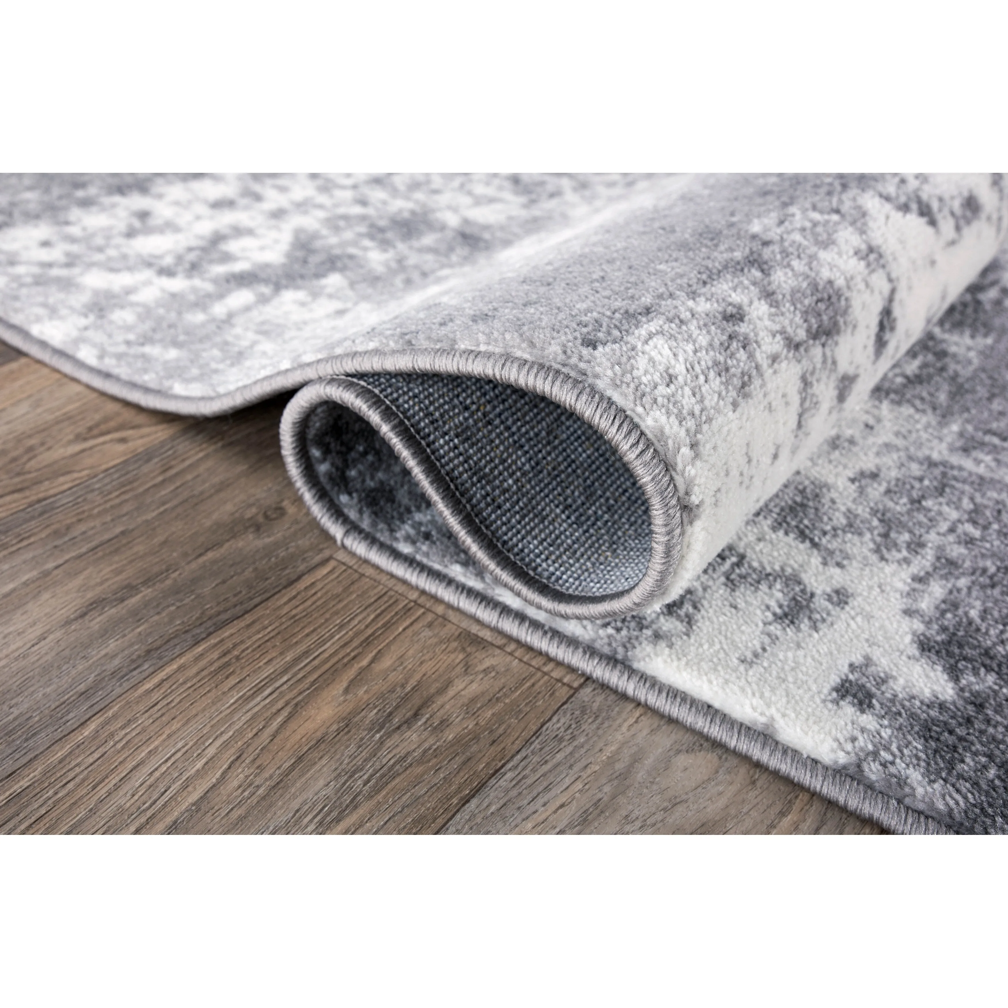 World Rug Gallery Distressed Abstract Watercolor Area Rug
