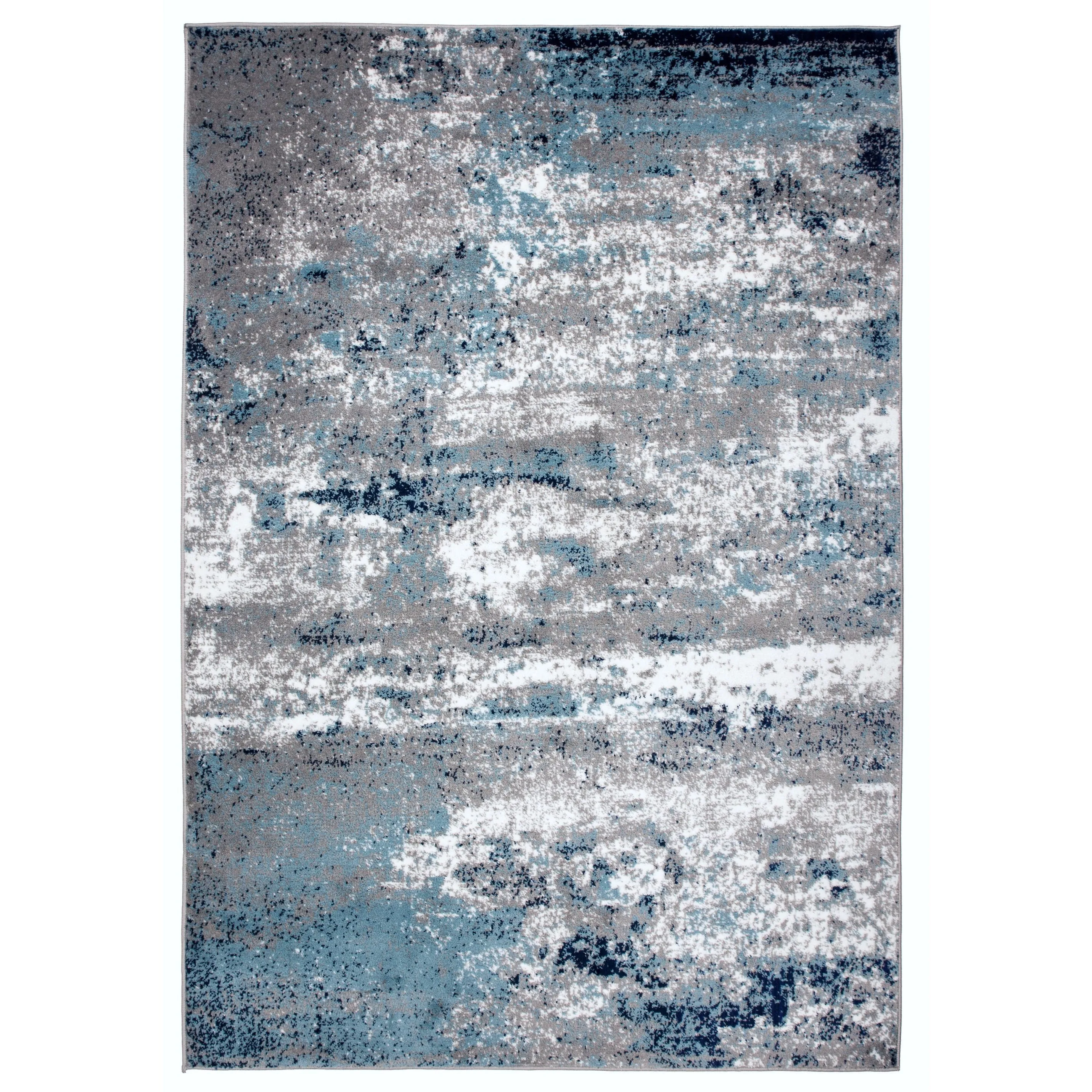 World Rug Gallery Distressed Abstract Watercolor Area Rug