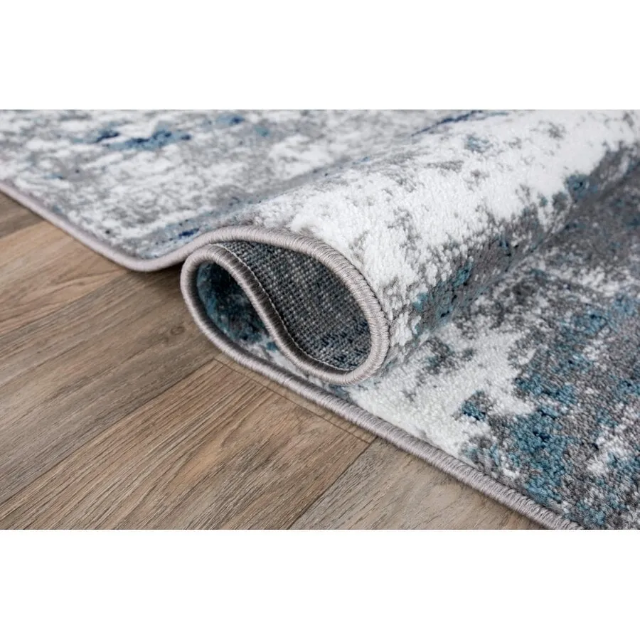 World Rug Gallery Distressed Abstract Watercolor Area Rug