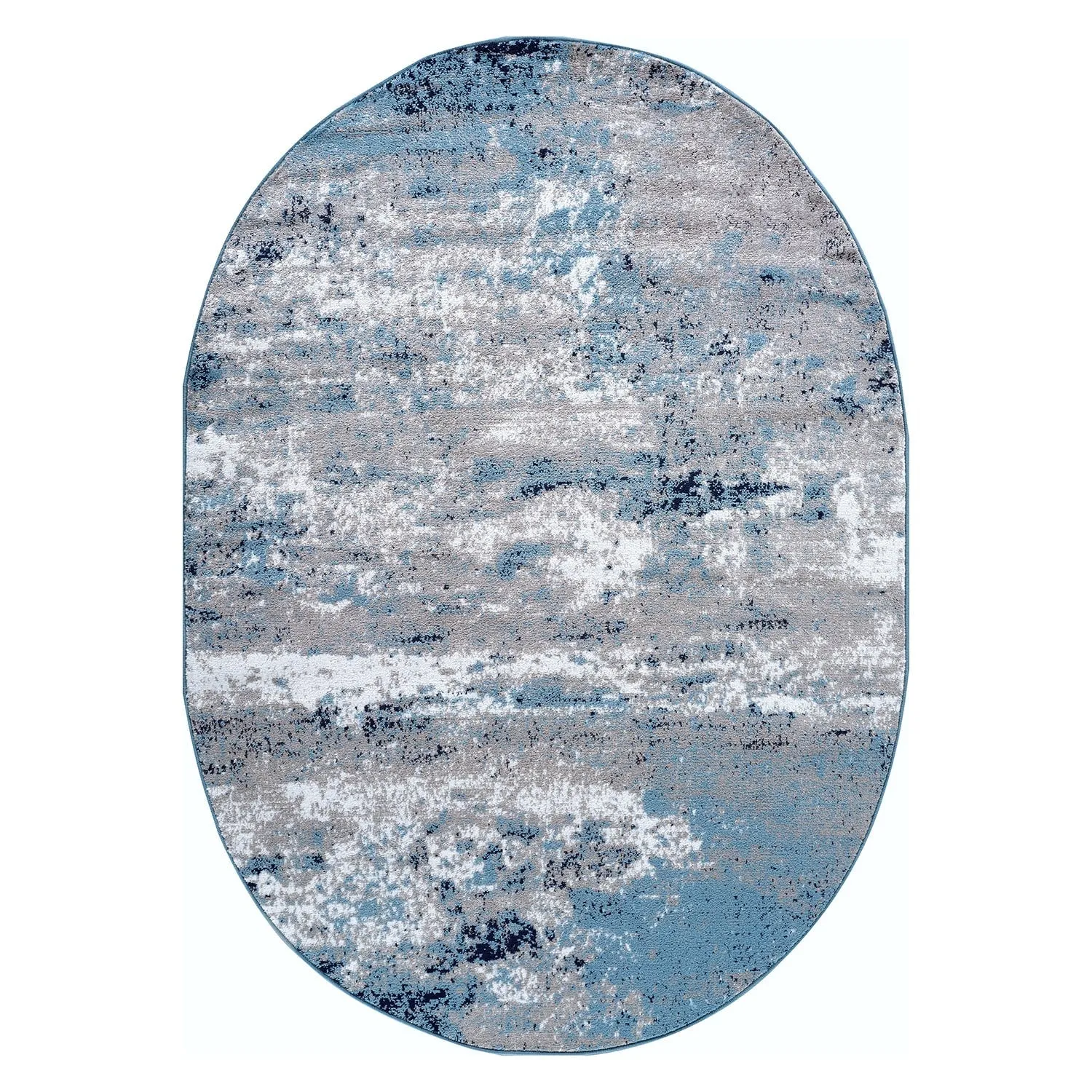World Rug Gallery Distressed Abstract Watercolor Area Rug
