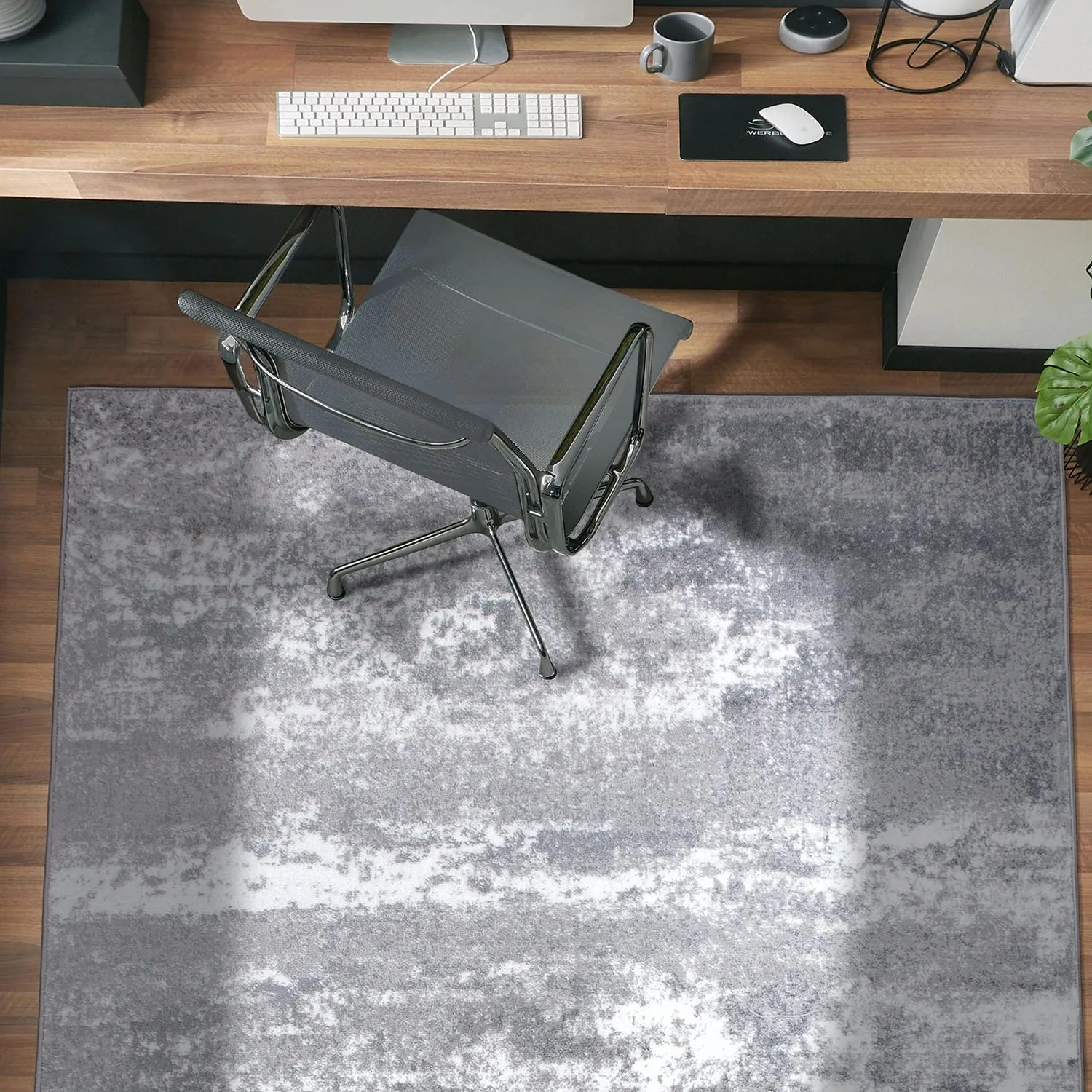World Rug Gallery Distressed Abstract Watercolor Area Rug