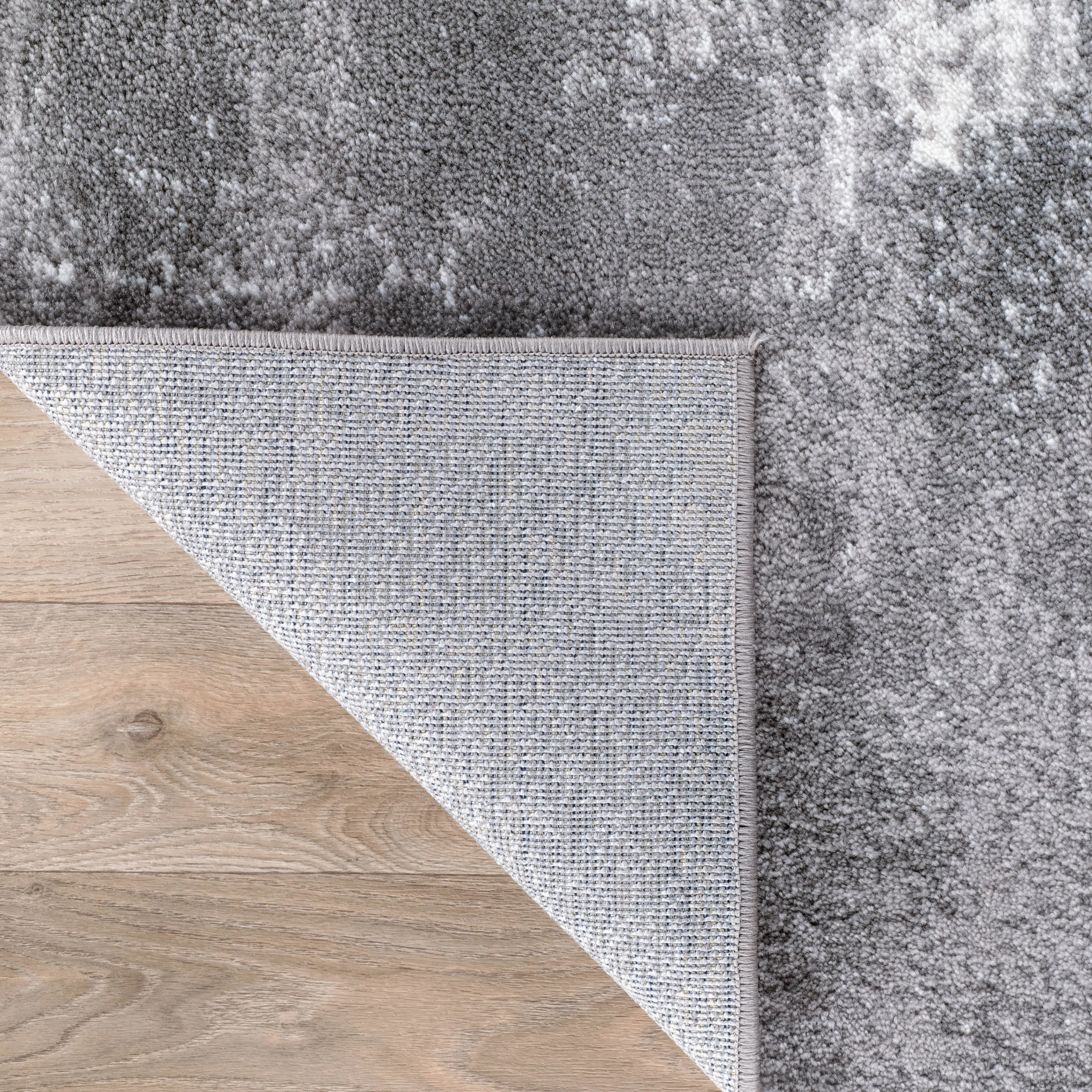 World Rug Gallery Distressed Abstract Watercolor Area Rug