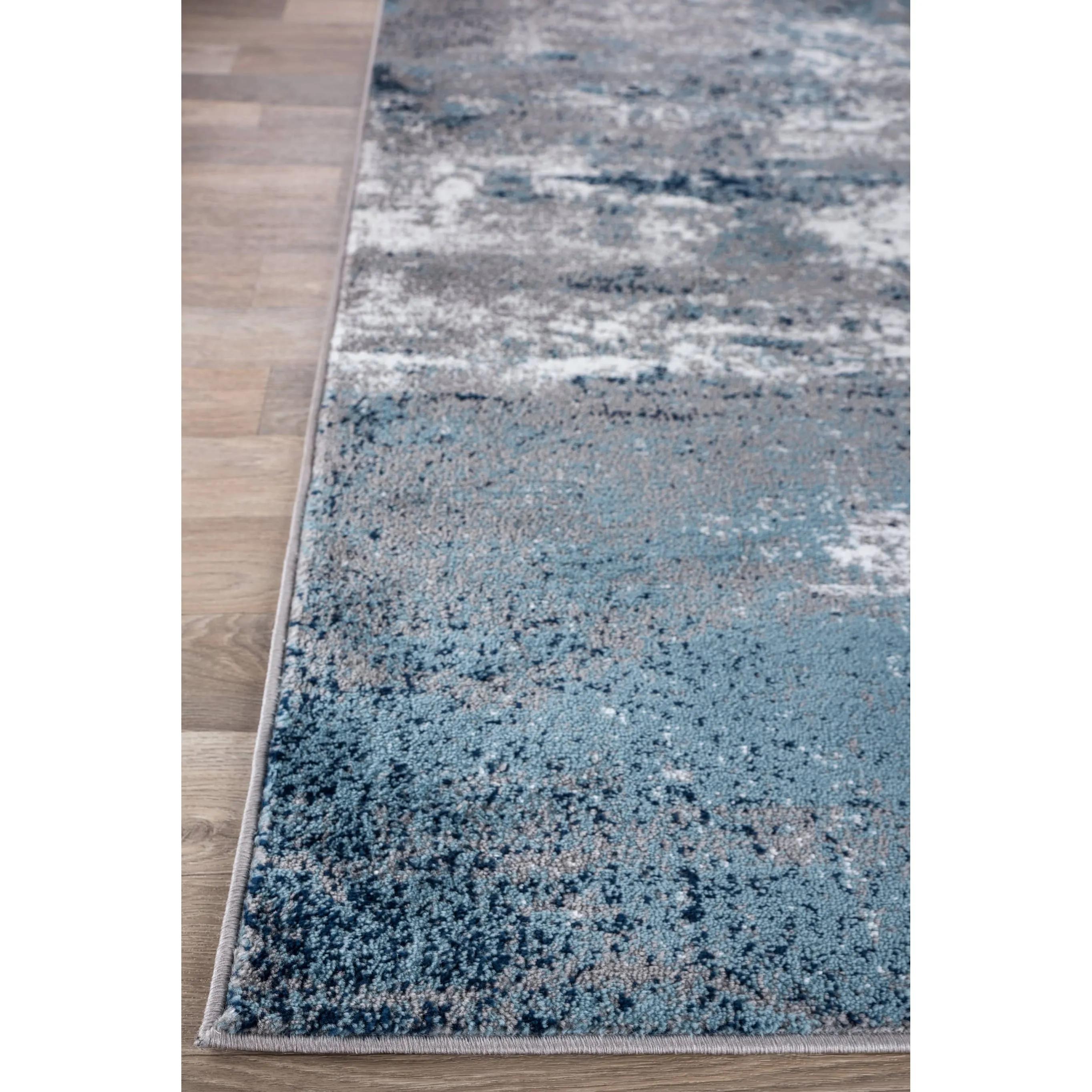 World Rug Gallery Distressed Abstract Watercolor Area Rug
