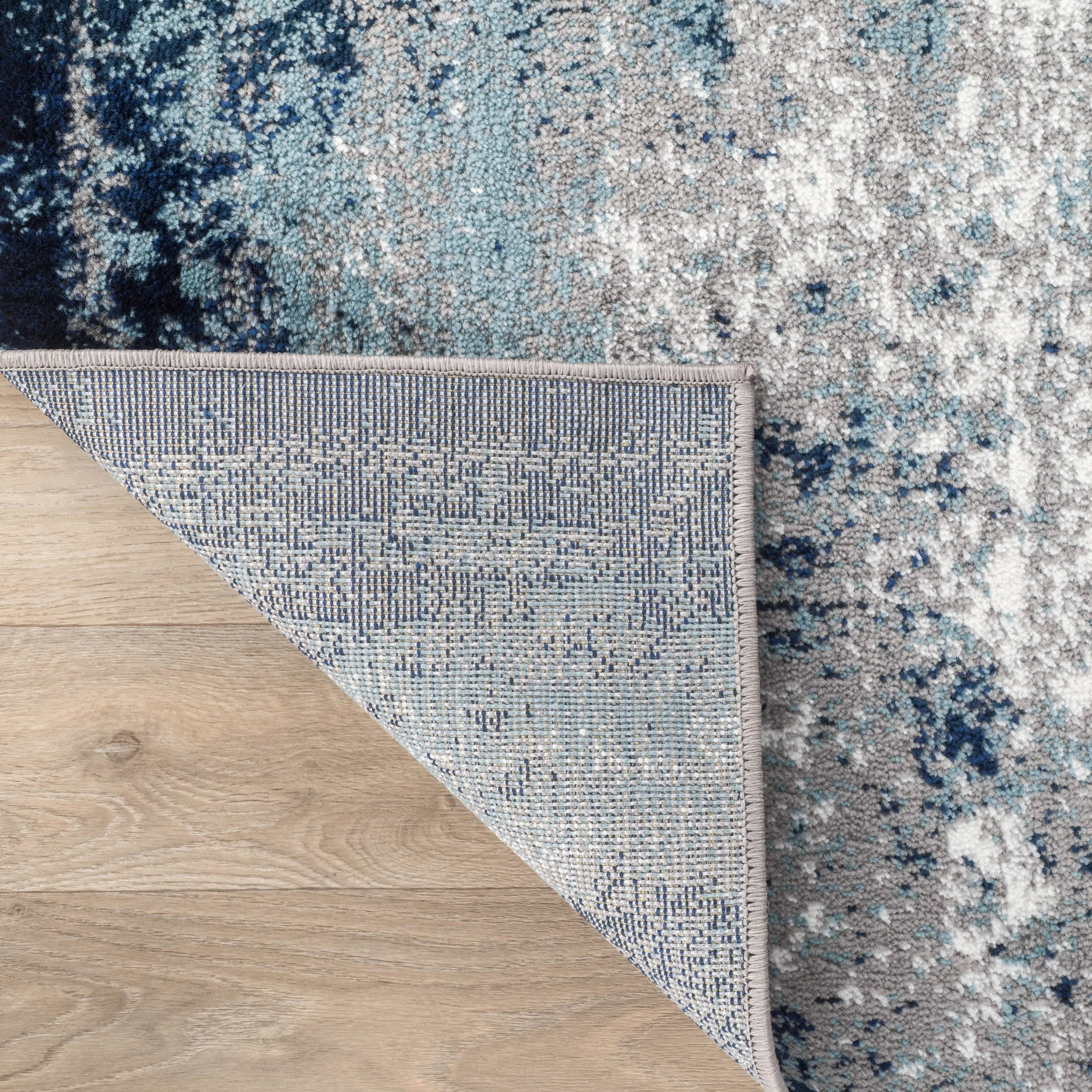World Rug Gallery Distressed Abstract Watercolor Area Rug
