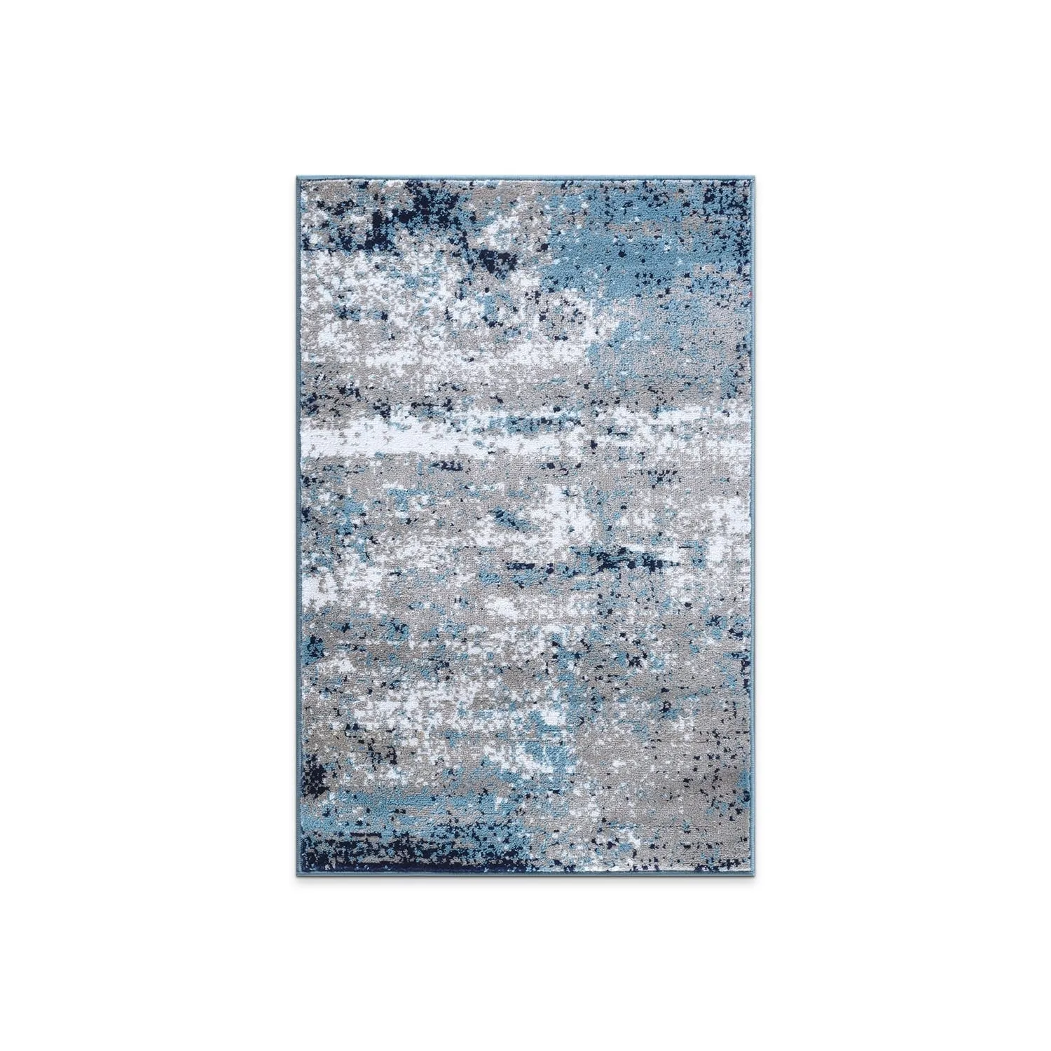 World Rug Gallery Distressed Abstract Watercolor Area Rug