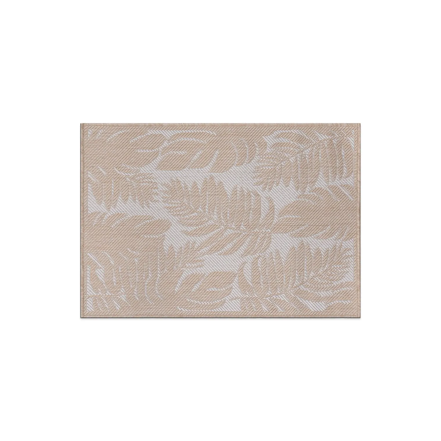 World Rug Gallery Floral Leaves Textured Flat Weave Indoor/Outdoor Area Rug