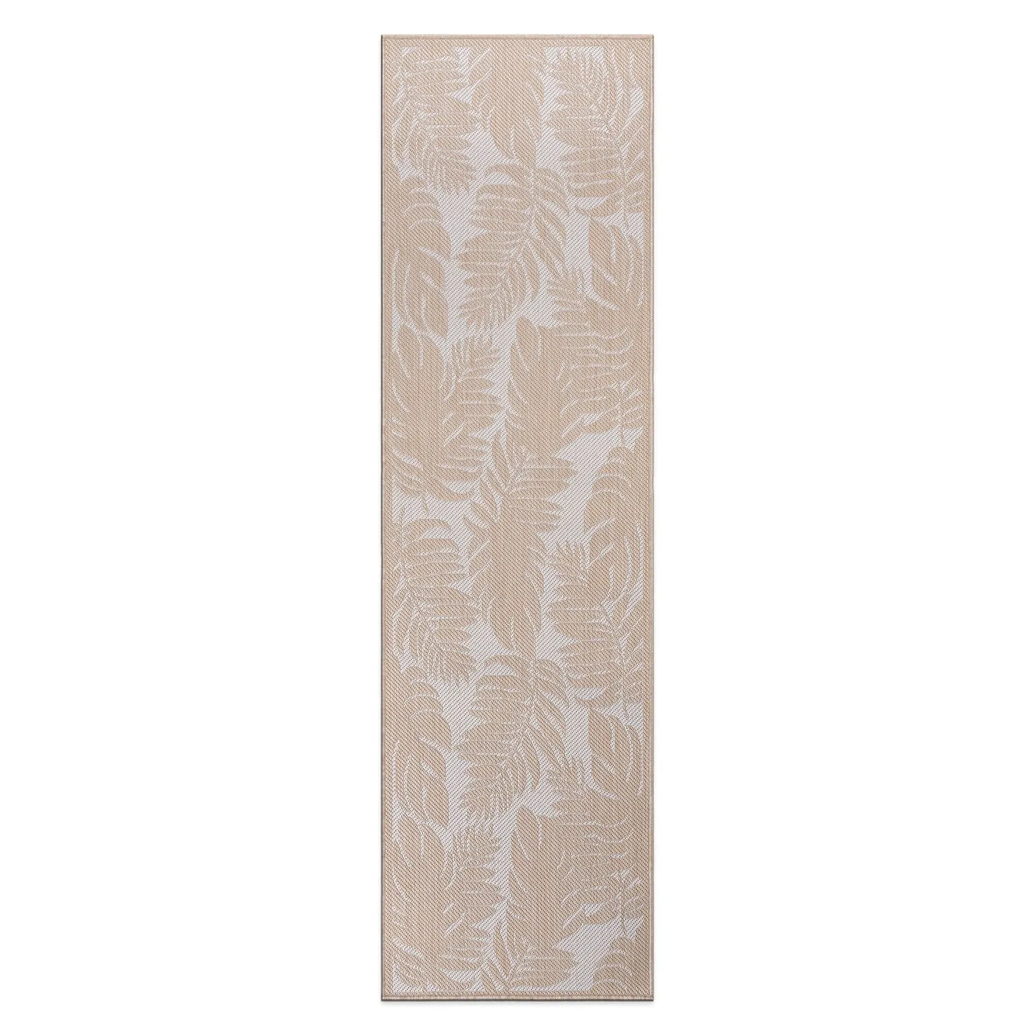 World Rug Gallery Floral Leaves Textured Flat Weave Indoor/Outdoor Area Rug