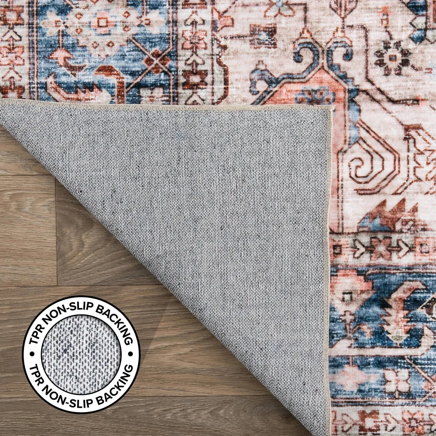 World Rug Gallery Transitional Distressed Machine Washable Area Rug