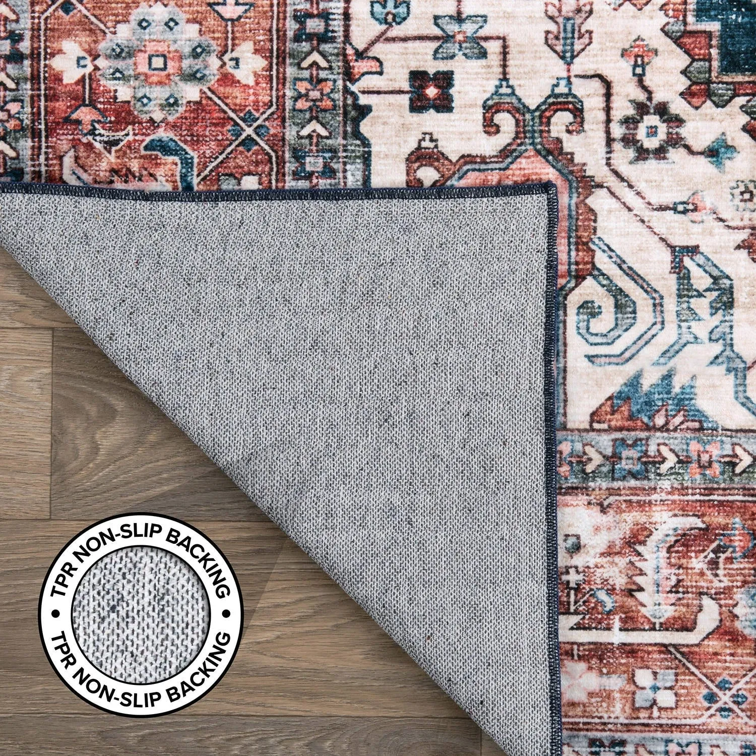 World Rug Gallery Transitional Distressed Machine Washable Area Rug