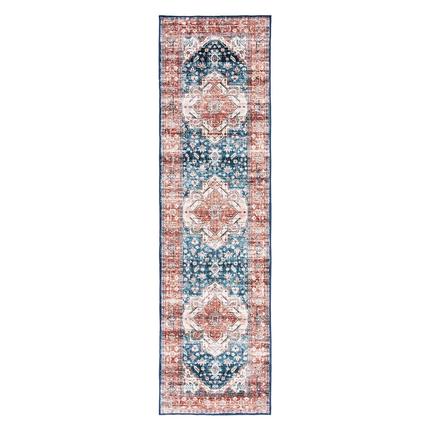 World Rug Gallery Transitional Distressed Machine Washable Area Rug