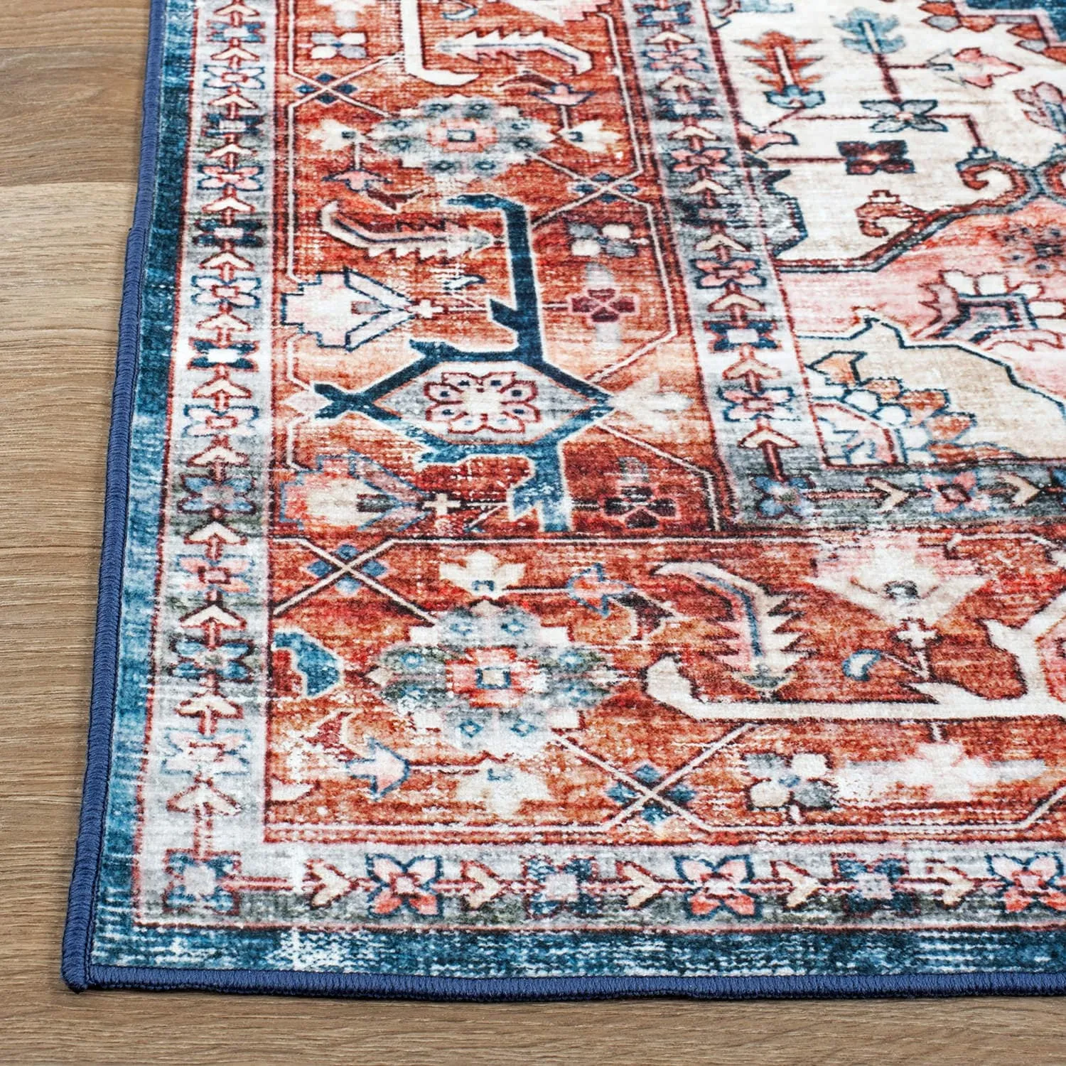 World Rug Gallery Transitional Distressed Machine Washable Area Rug
