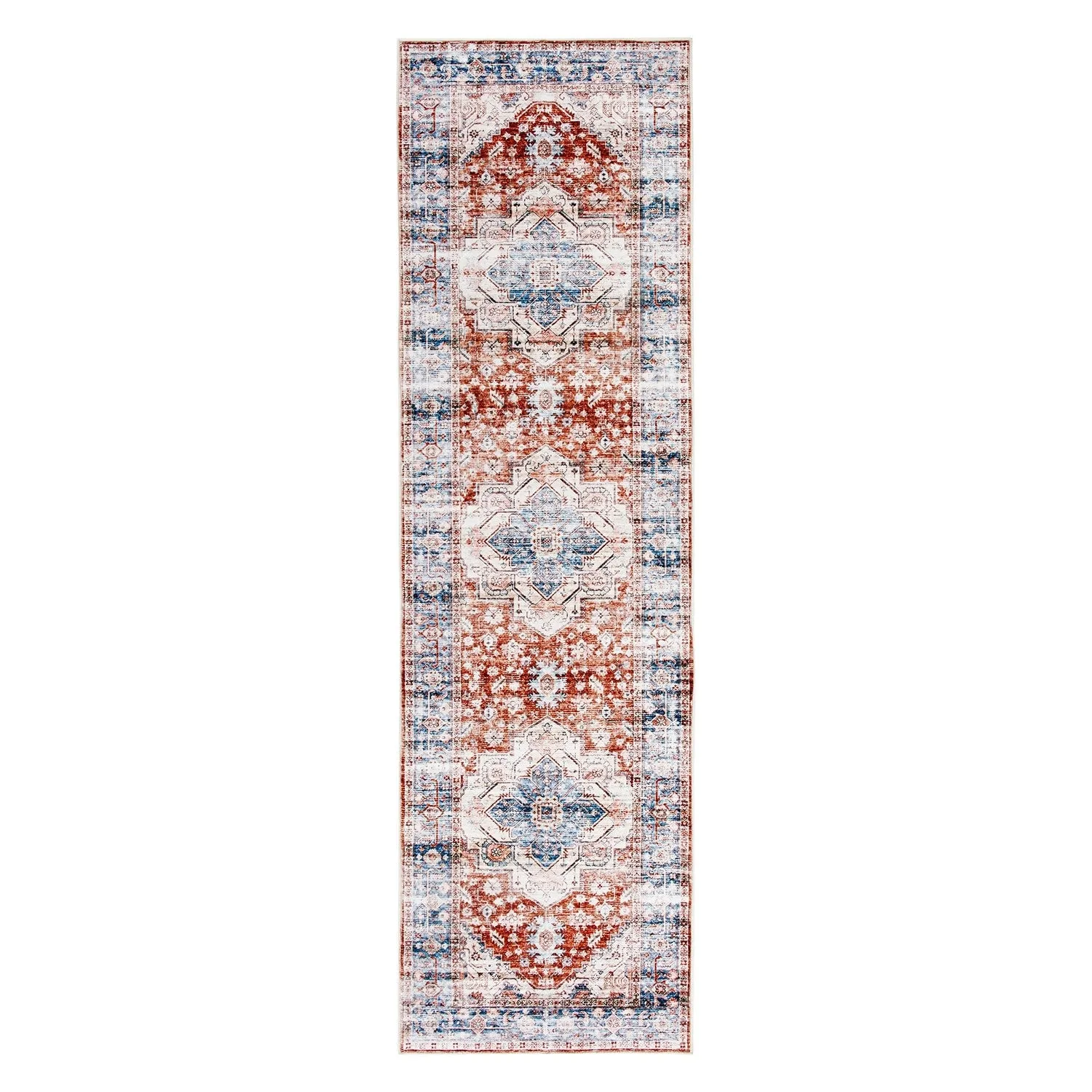 World Rug Gallery Transitional Distressed Machine Washable Area Rug