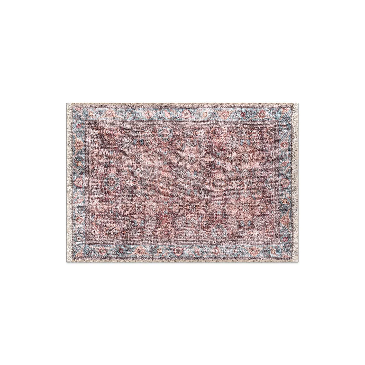 World Rug Gallery Transitional Distressed Vintage Machine Washable Area Rug