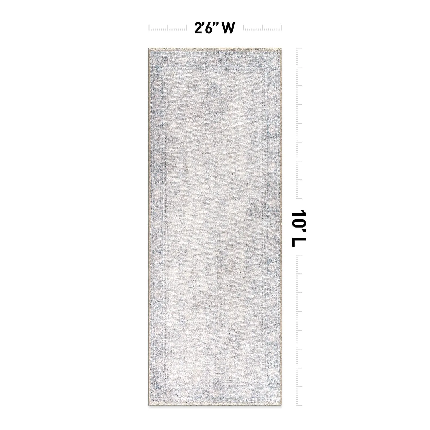 World Rug Gallery Transitional Distressed Vintage Machine Washable Area Rug