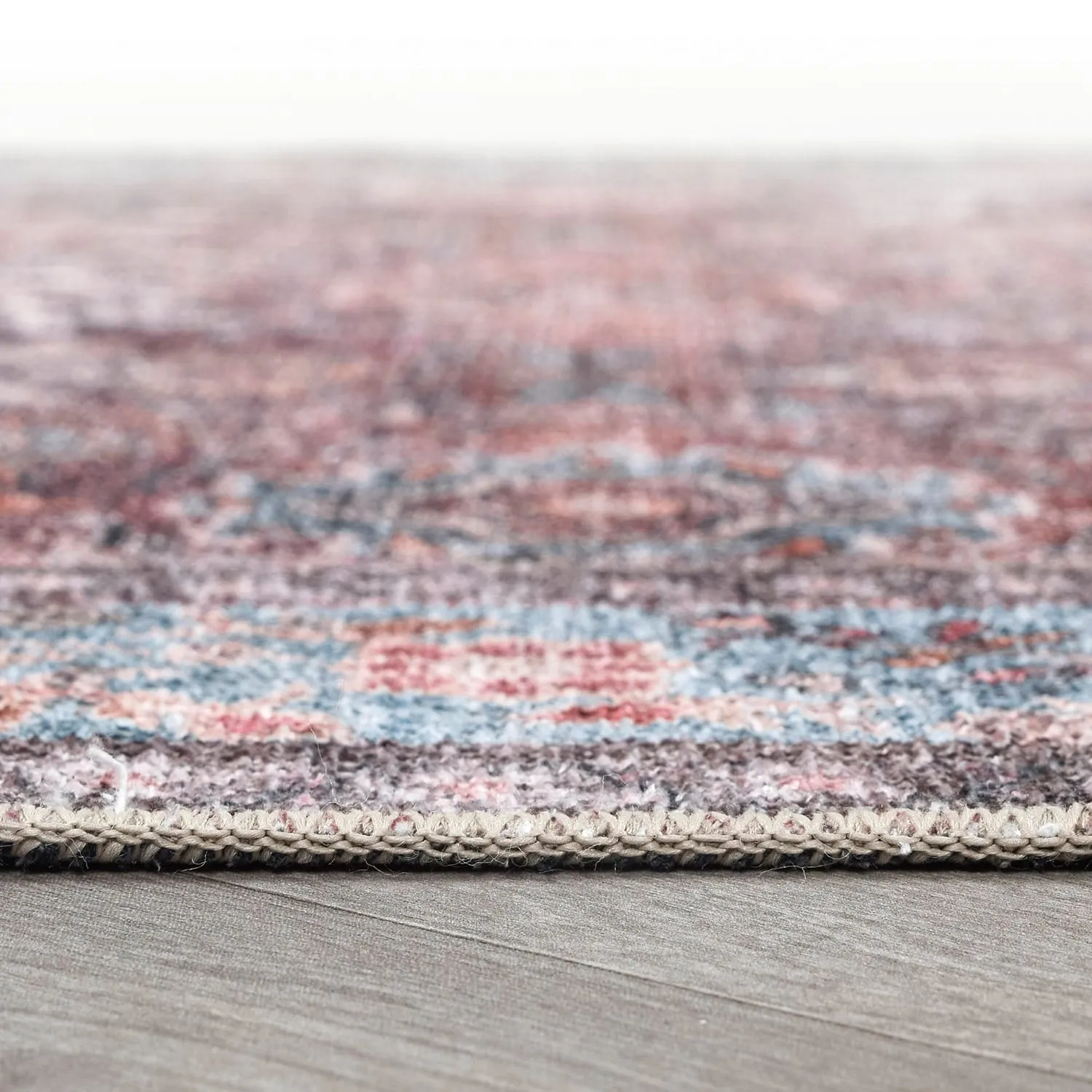 World Rug Gallery Transitional Distressed Vintage Machine Washable Area Rug