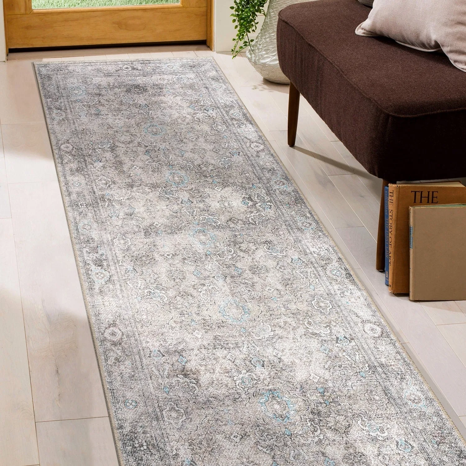 World Rug Gallery Transitional Distressed Vintage Machine Washable Area Rug