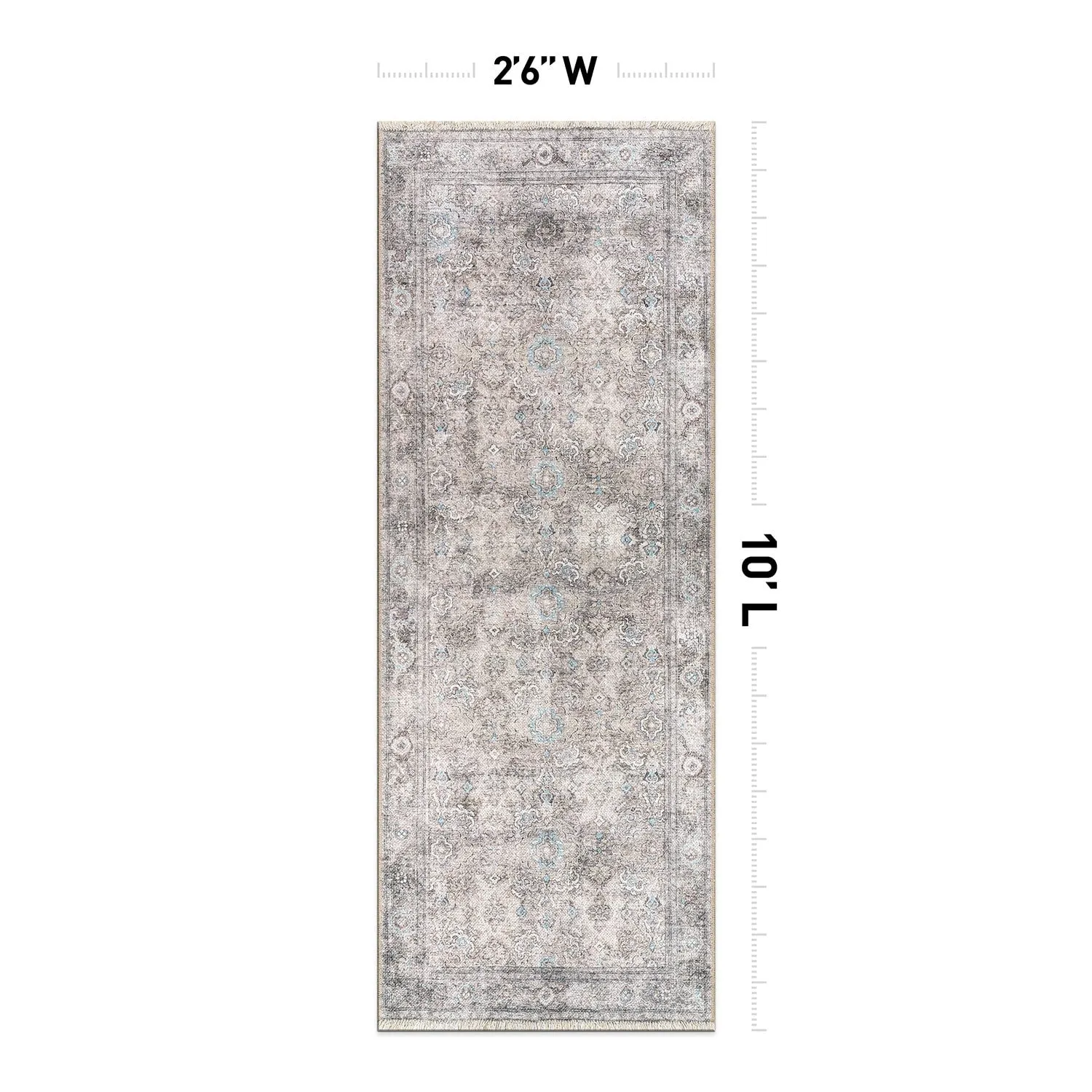 World Rug Gallery Transitional Distressed Vintage Machine Washable Area Rug