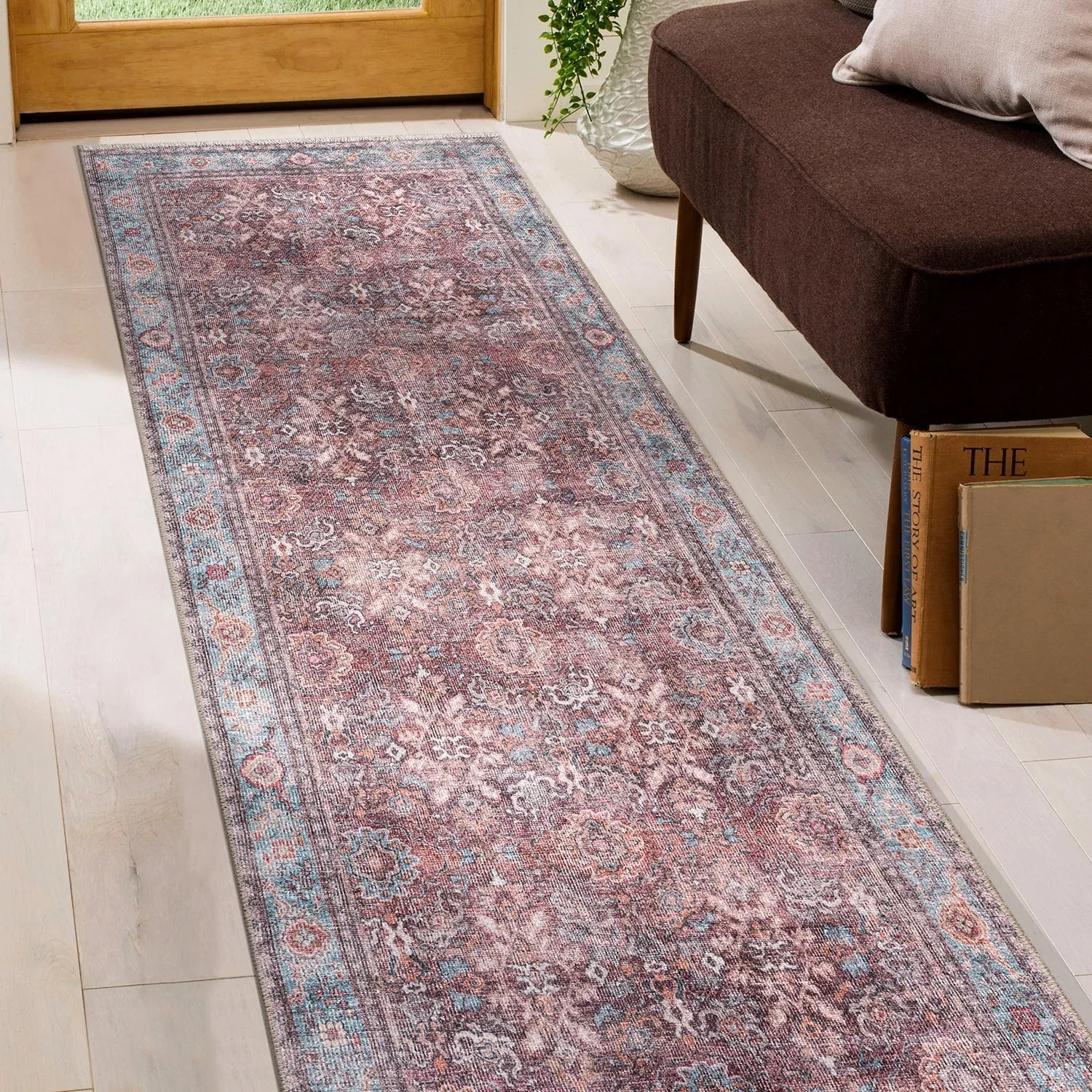 World Rug Gallery Transitional Distressed Vintage Machine Washable Area Rug