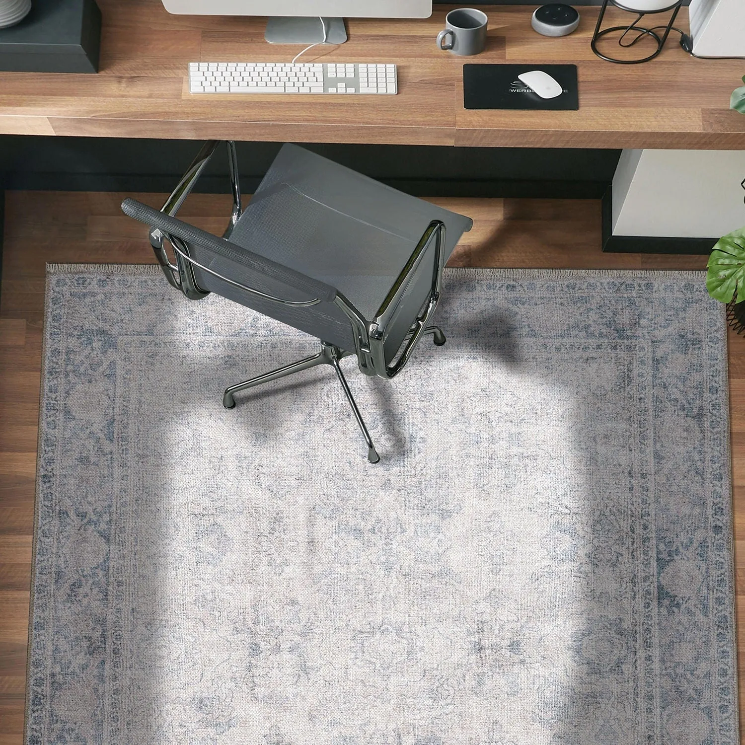 World Rug Gallery Transitional Distressed Vintage Machine Washable Area Rug