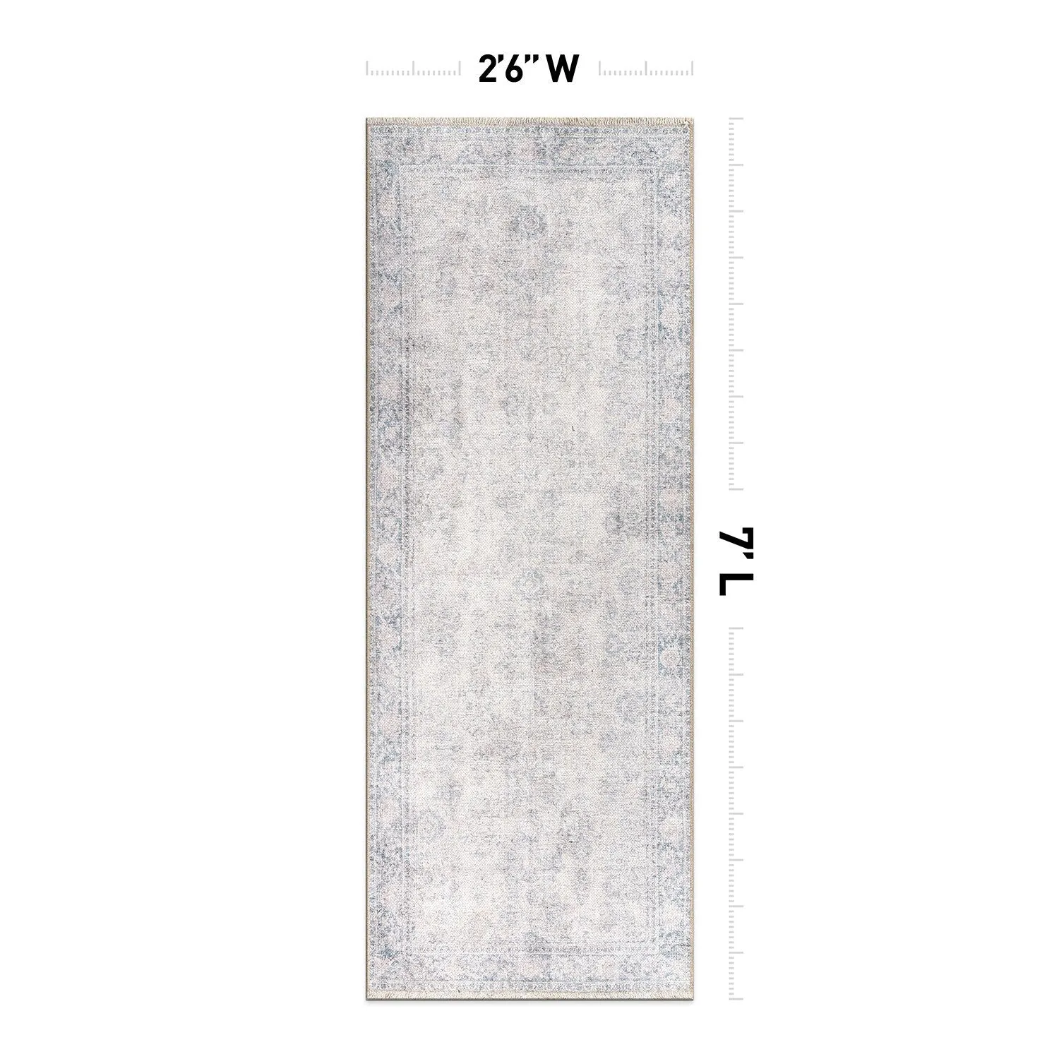 World Rug Gallery Transitional Distressed Vintage Machine Washable Area Rug