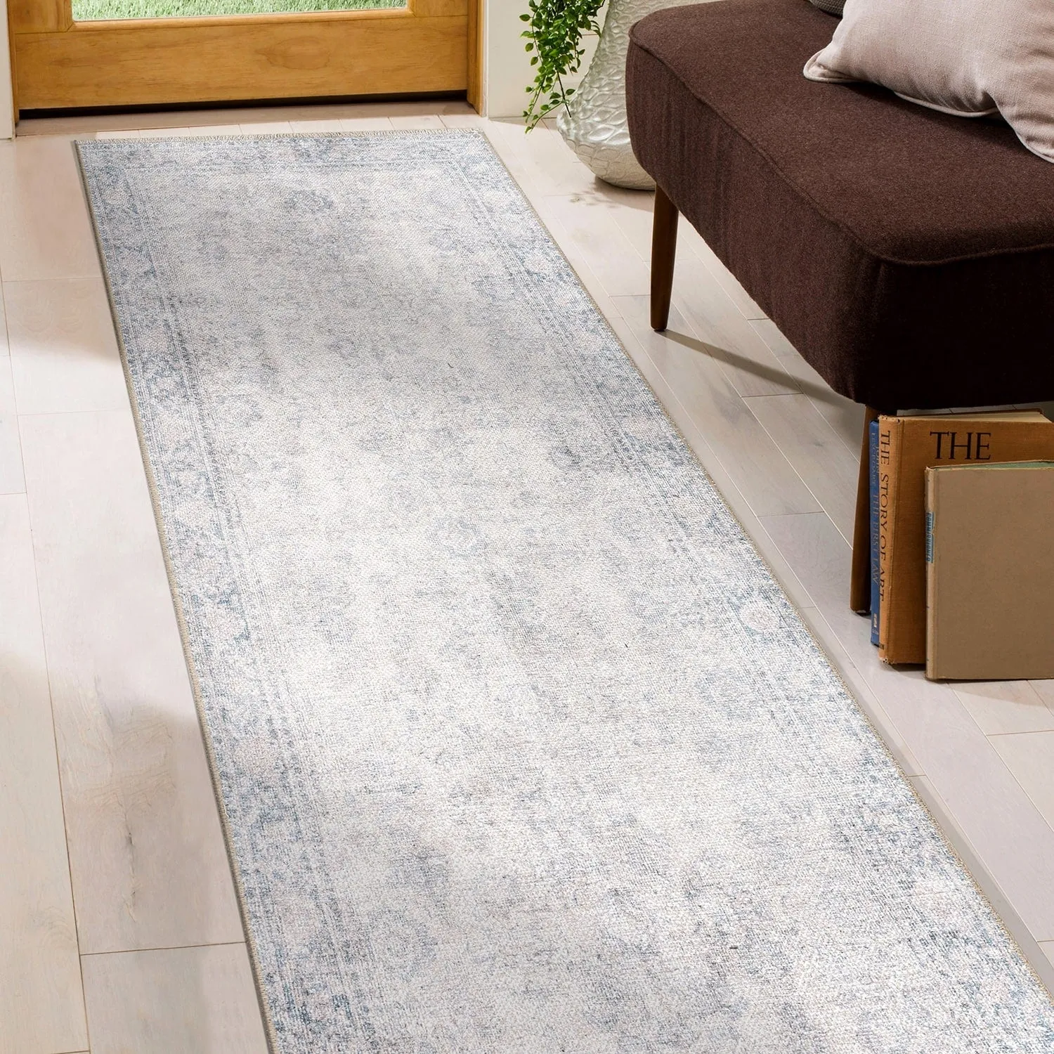 World Rug Gallery Transitional Distressed Vintage Machine Washable Area Rug