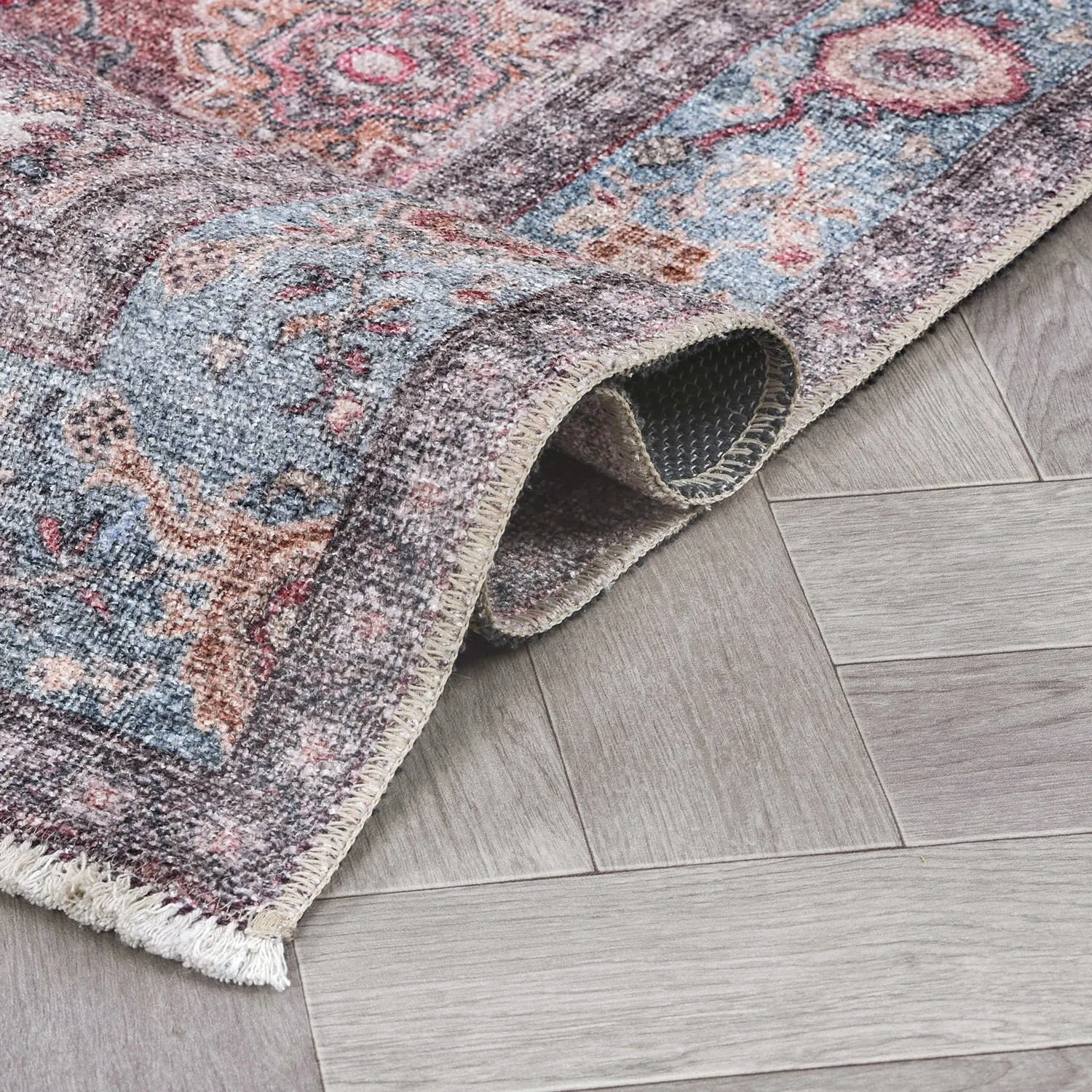 World Rug Gallery Transitional Distressed Vintage Machine Washable Area Rug