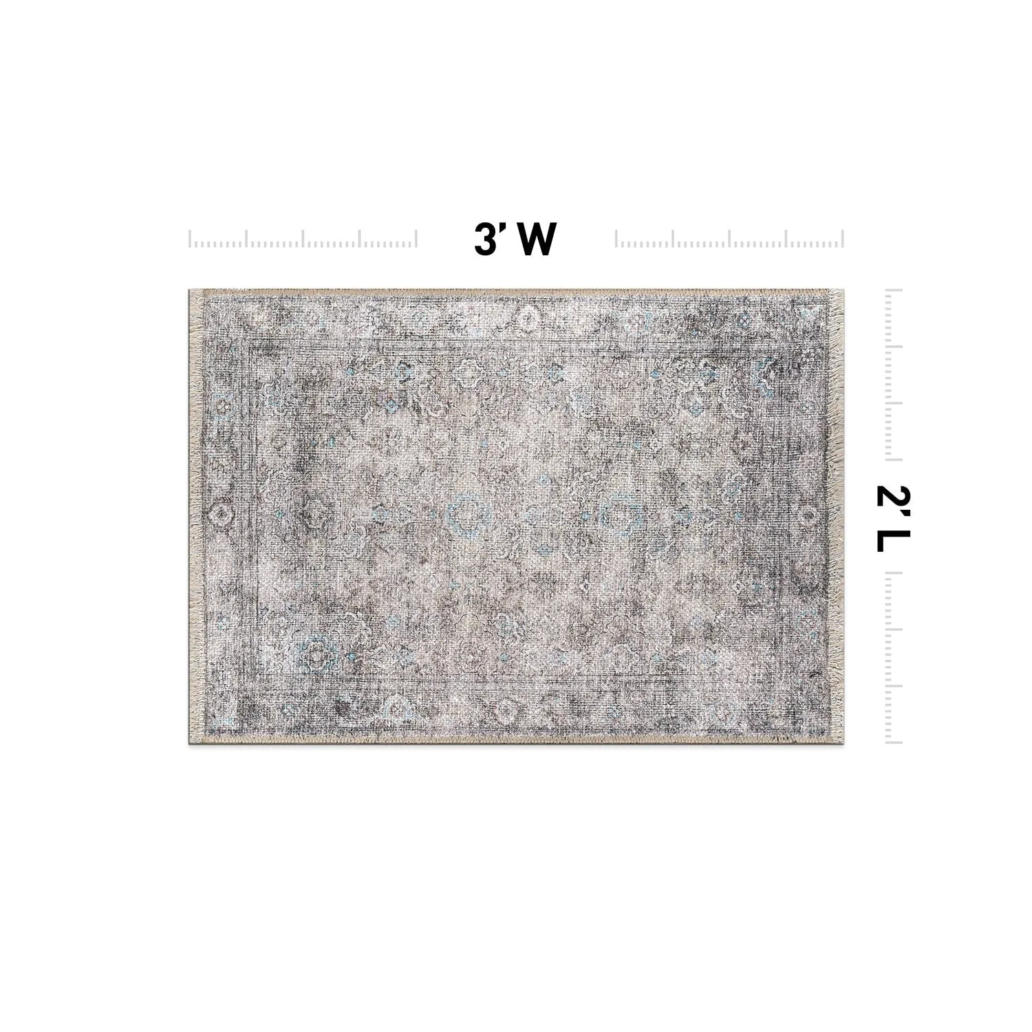 World Rug Gallery Transitional Distressed Vintage Machine Washable Area Rug