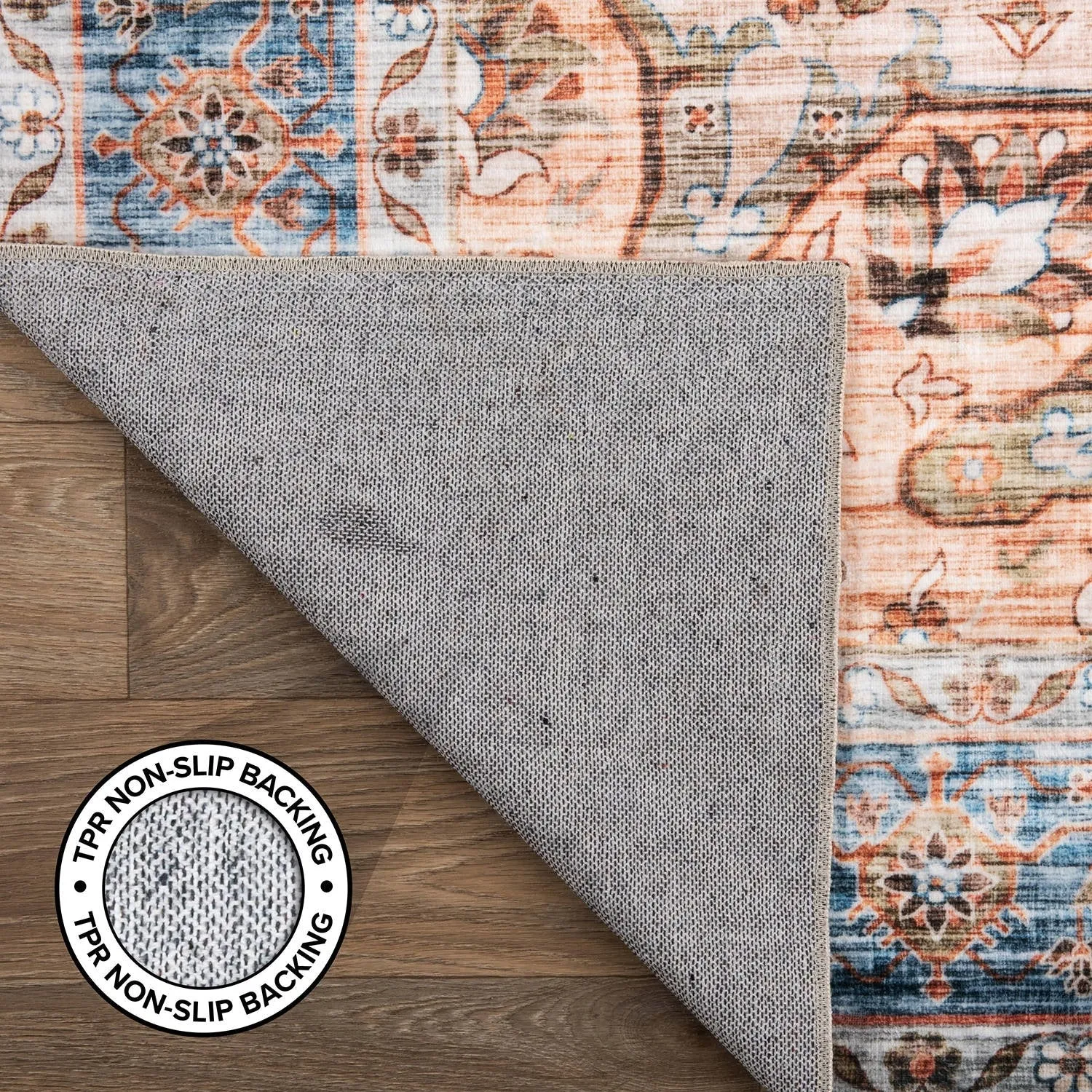 World Rug Gallery Transitional Medallion Machine Washable Area Rug