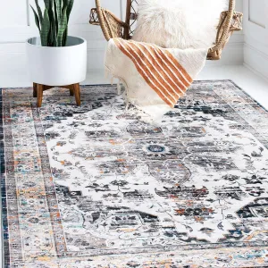 World Rug Gallery Transitional Medallion Machine Washable Area Rug
