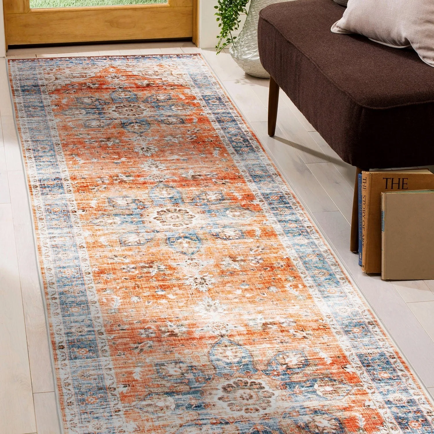 World Rug Gallery Transitional Medallion Machine Washable Area Rug