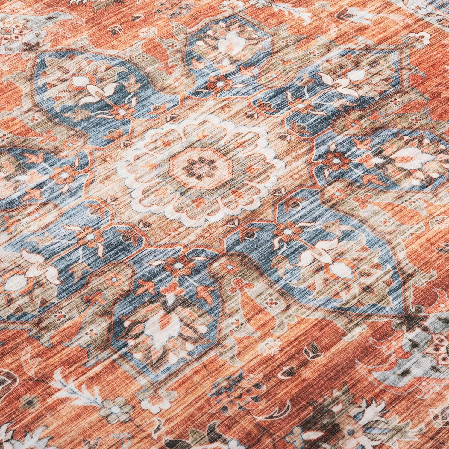 World Rug Gallery Transitional Medallion Machine Washable Area Rug