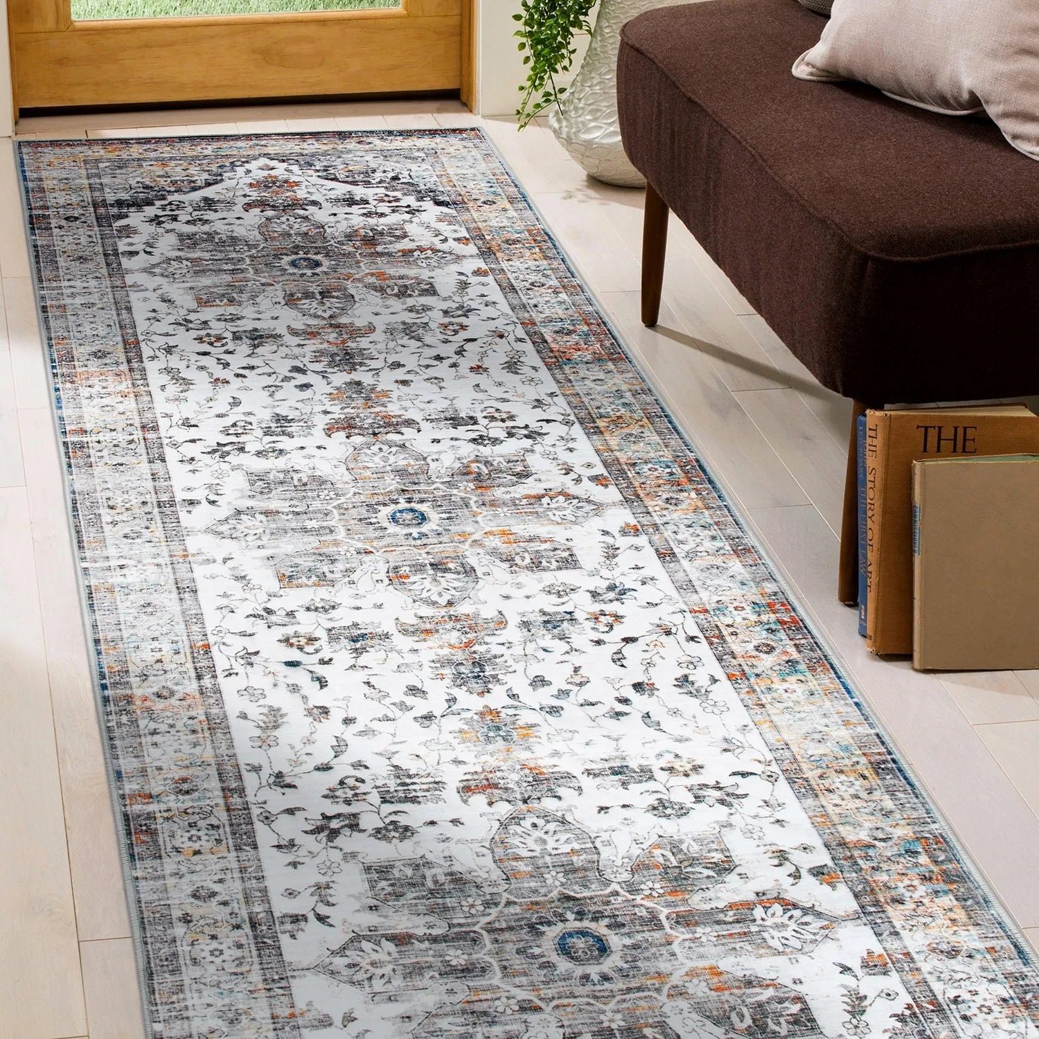 World Rug Gallery Transitional Medallion Machine Washable Area Rug
