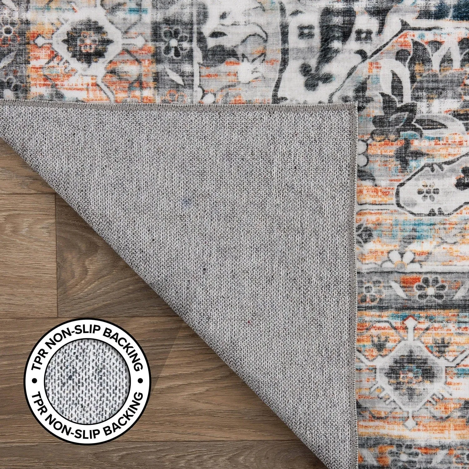 World Rug Gallery Transitional Medallion Machine Washable Area Rug