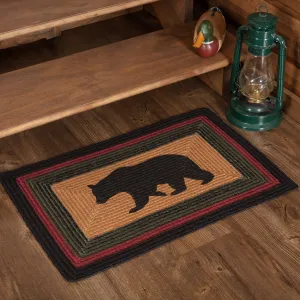 Wyatt Stenciled Bear Jute Rug Rect w/ Pad 20x30 - 20 x 30
