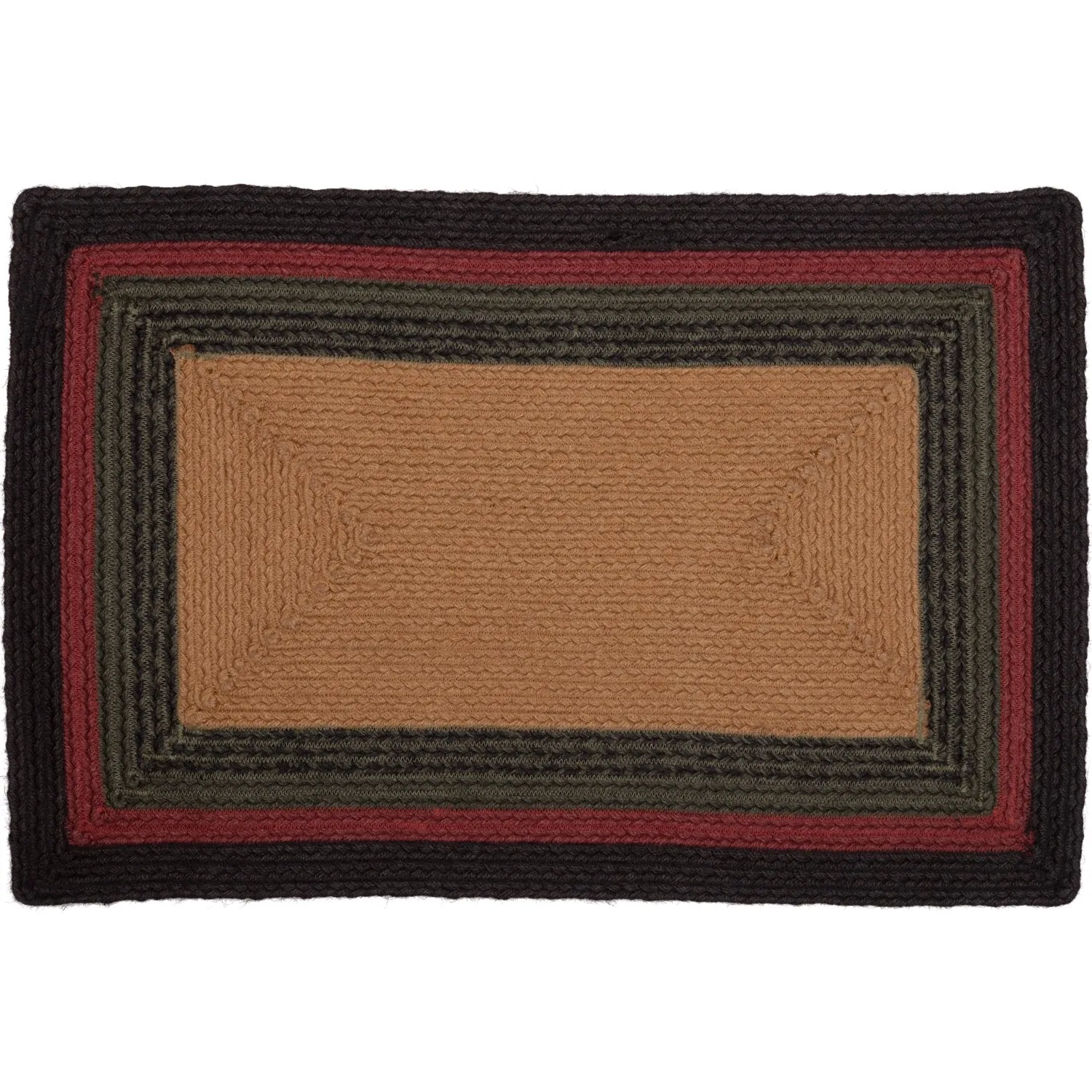 Wyatt Stenciled Bear Jute Rug Rect w/ Pad 20x30 - 20 x 30